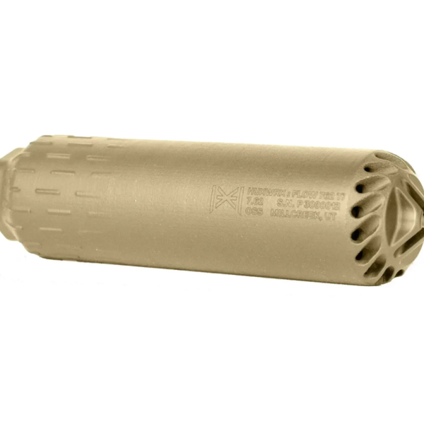 HUXWRX OSS Safety Company, Flow, Suppressor, 762NATO, FDE, TITANIUM