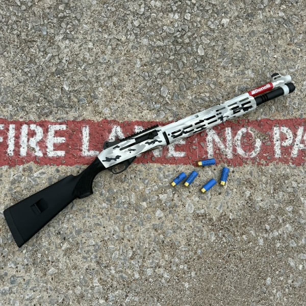 TRIARC Enhanced Benelli M4 - Cerakote WHITE Camo - Image 3