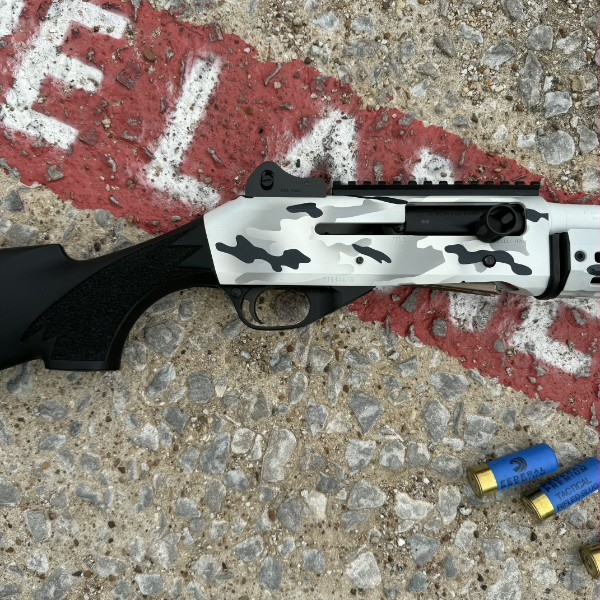 TRIARC Enhanced Benelli M4 - Cerakote WHITE Camo - Image 4